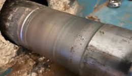 Paul's Fan Company demonstrating damaged fan shaft caused by bearing failure