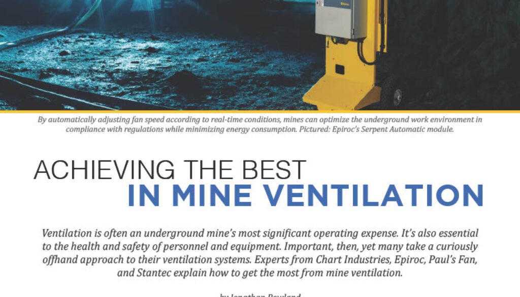 Paul's Fan Company featured in April 2025 North American Mining